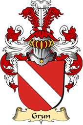 v.23 Coat of Family Arms from Germany for Grun