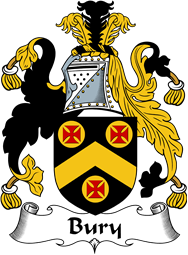 English Coat of Arms for the family Bury