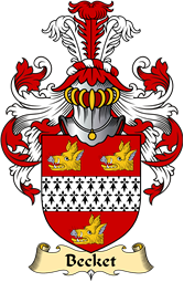 English Coat of Arms (v.23) for the family Becket