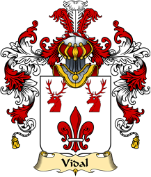 French Family Coat of Arms (v.25) Vidal
