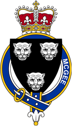 Families of Britain Coat of Arms Badge for: McGee or MacGhie (Scotland)