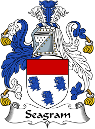 English Coat of Arms for the family Seagrim or Seagram