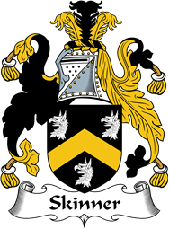 English Coat of Arms for the family Skinner