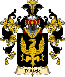 French Family Coat of Arms (v.25) Aigle (d