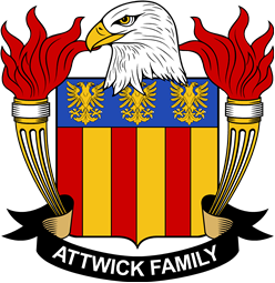 Coat of arms used by the Attwick family in the United States of America