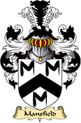 English Coat of Arms (v.23) for the family Mansel (l) or Mansfield