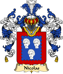 French Family Coat of Arms (v.25) Nicolas