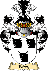 Welsh Family Coat of Arms (v.23) for Parry (of Llandygwydd, Cardiganshire)