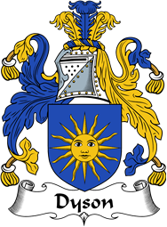 English Coat of Arms for the family Dyson