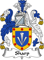 English Coat of Arms for the family Sharp