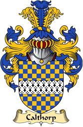 English Coat of Arms (v.23) for the family Calthorp or Calthrop