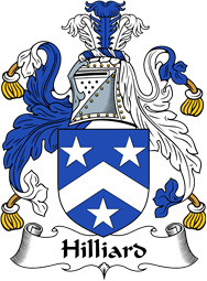 English Coat of Arms for the family Hilliard or Hillier