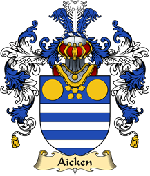 Irish Family Coat of Arms (v.25a) Aicken
