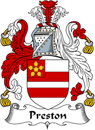 English Coat of Arms for the family Preston