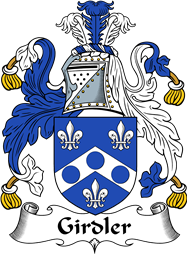 English Coat of Arms for the family Girdler