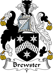 English Coat of Arms for the family Brewster