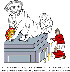 Worshipping thee Stone Lion