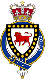 Families of Britain Coat of Arms Badge for: Coles (Ireland)