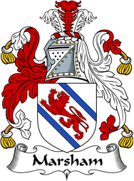 English Coat of Arms for the family Marsham