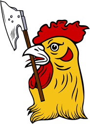 Cock Head Holding Battleaxe