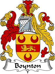 English Coat of Arms for the family Boynton