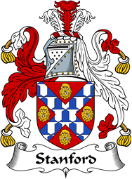 English Coat of Arms for the family Stamford or Stanford