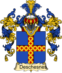 French Family Coat of Arms (v.25) Chesnes (des) or Dequesnes