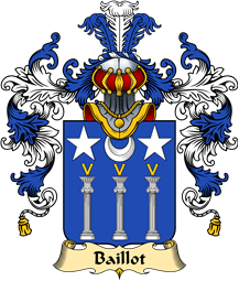 French Family Coat of Arms (v.25) Baillot