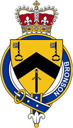 Families of Britain Coat of Arms Badge for: Bronson (England)