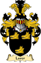 English Coat of Arms (v.23) for the family Laver I