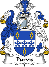 English Coat of Arms for the family Purvis