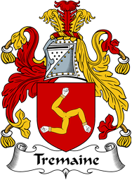 English Coat of Arms for the family Tremaine or Tremayne