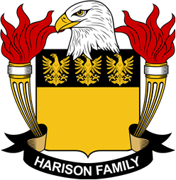 Coat of arms used by the Harison family in the United States of America