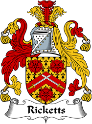 English Coat of Arms for the family Ricketts