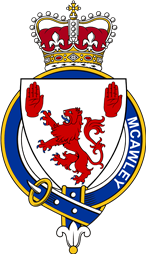 Families of Britain Coat of Arms Badge for: McAwley (Ireland)