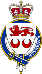 Families of Britain Coat of Arms Badge for: Kavanagh or Cavanaugh (Ireland)