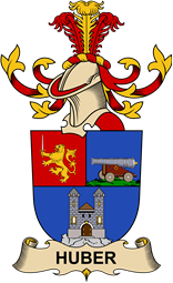 Republic of Austria Coat of Arms for Huber (de Mordenstern)