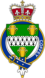 Families of Britain Coat of Arms Badge for: Coffey (Ireland)