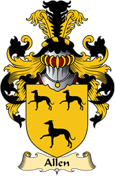 English Coat of Arms (v.23) for the family Allen