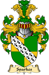 English Coat of Arms (v.23) for the family Sparke (s)