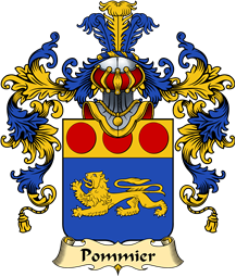 French Family Coat of Arms (v.25) Paulmier dit Pommier