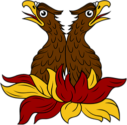 Eagle Heads Addorsed Issuing Flames