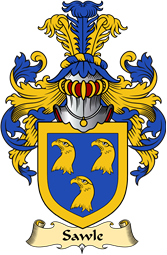 English Coat of Arms (v.23) for the family Sawle