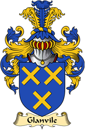 English Coat of Arms (v.23) for the family Glanvile or Glanville