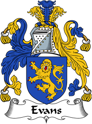 English Coat of Arms for the family Evans (Wales)