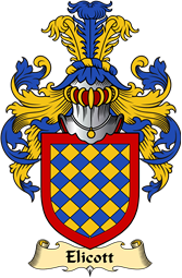 English Coat of Arms (v.23) for the family Elicott