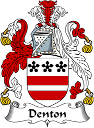 English Coat of Arms for the family Denton