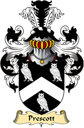 English Coat of Arms (v.23) for the family Prescott