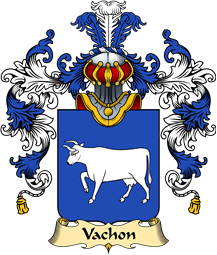 French Family Coat of Arms (v.25) Vachon