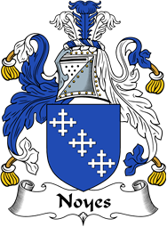 English Coat of Arms for the family Noyes